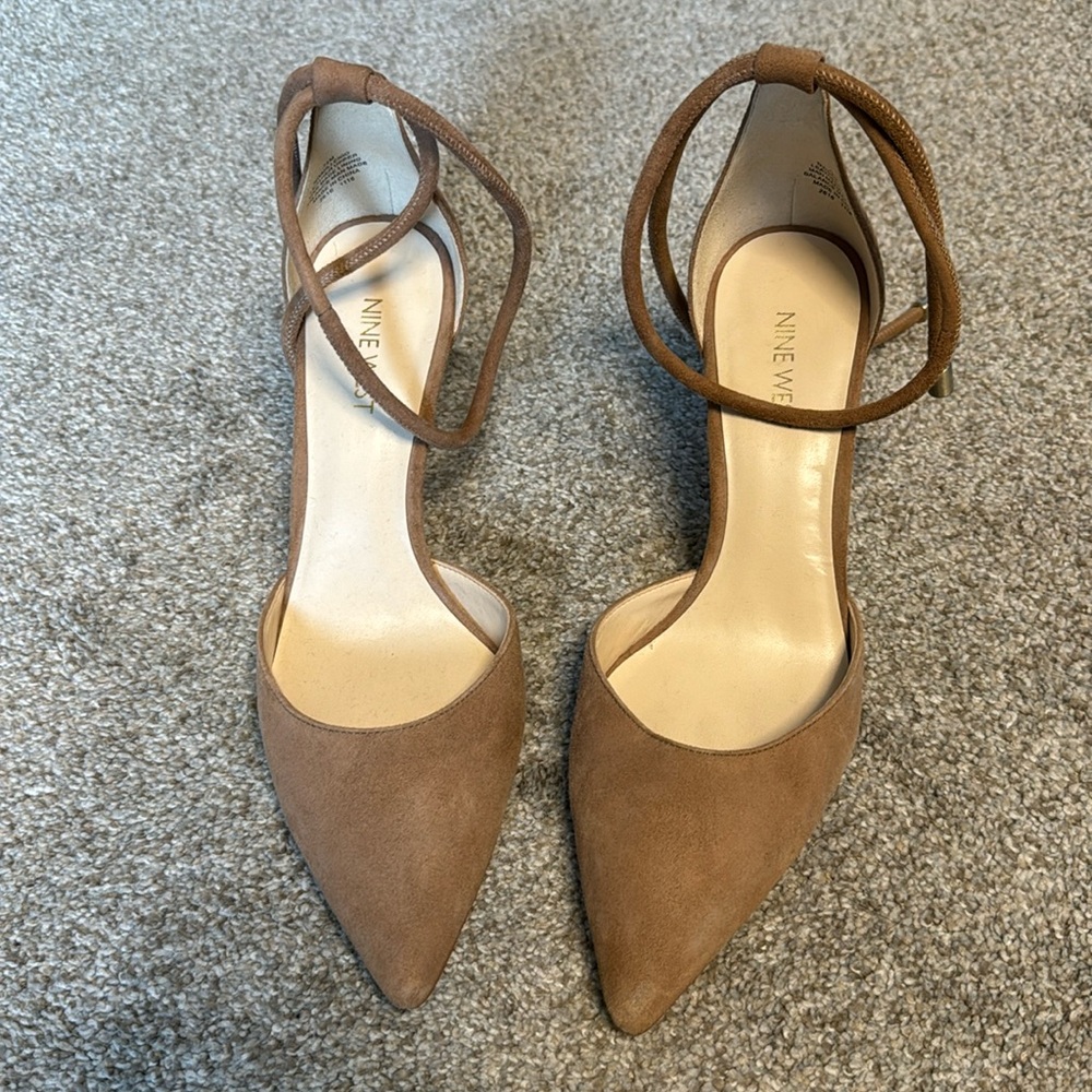 Nine West Ankle Wrap Suede heel